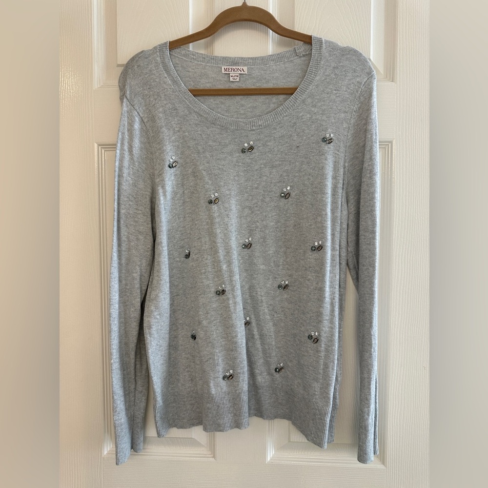 Merona Embellished Sweater - Size Large